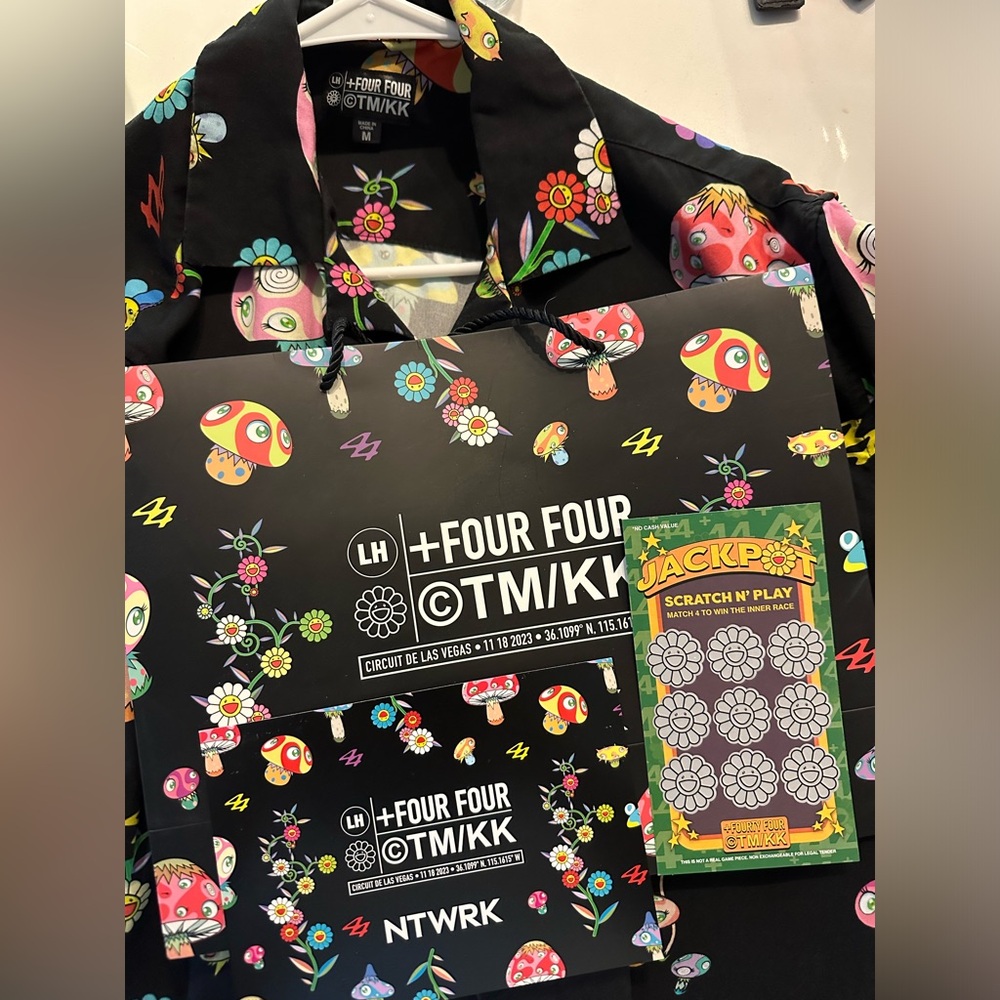 Lewis Hamilton x Murakami Plus44 Collab Mushroom Button Down + Bag/Inserts